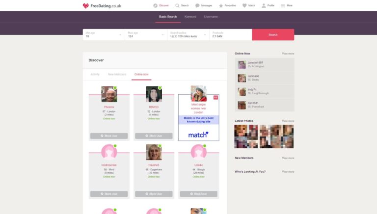 FreeDating.co.uk - Search