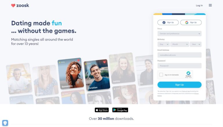 Zoosk screenshot UK